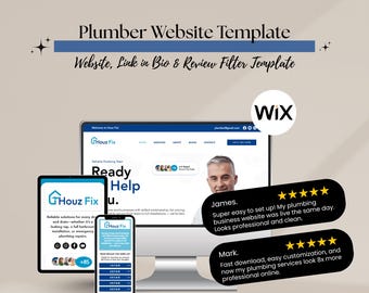 Plumber Website Template – Wix Design for Plumbing Services, Repair Experts & Maintenance Businesses