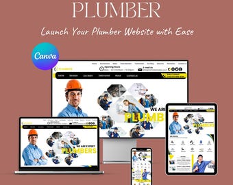 Plumber Canva Website Template – Ready to Launch in Minutes with Easy Customization