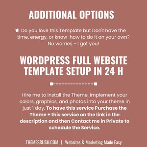 WordPress full Website Template Setup