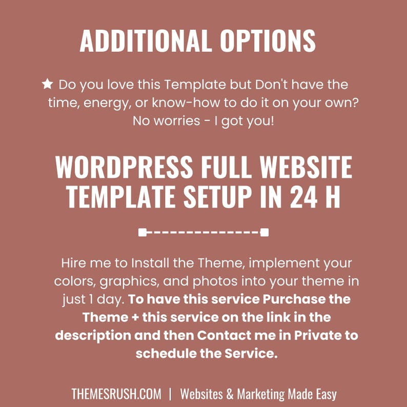 WordPress full Website Template Setup