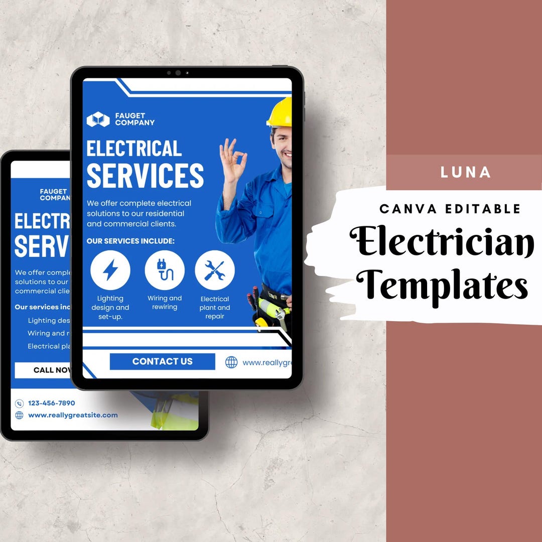 Electrician Social Media Templates | Electrician Instagram Templates ...