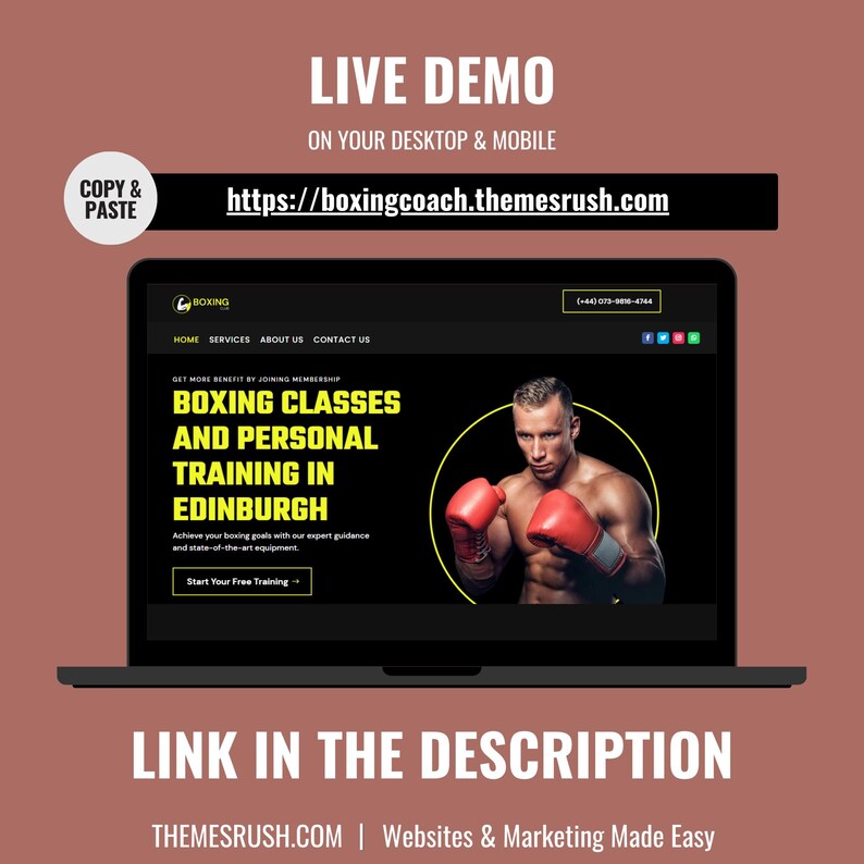 Boxing Coach Website Template