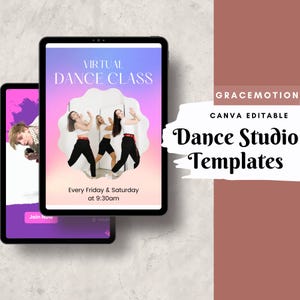 GRACEMOTION – Dance Studio Social Media Templates - Ready-to-Post Canva Designs for Instagram & Facebook