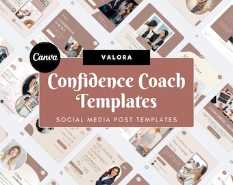 Confidence Coach Social Media Templates - Ready-to-Post Canva Designs for Instagram & Facebook
