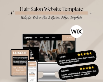 Hair Salon Website Template – Wix Design for Stylists, Beauty Studios & Barbershops