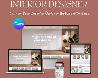 Interior Designer Canva Website Template – Ready to Launch in Minutes with Easy Customization