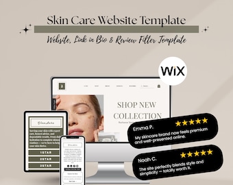 SkinCare Website Template – Wix Design for Beauty Brands, Estheticians & Spa Professionals