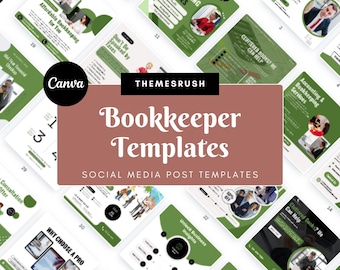 Sjablonen voor sociale media voor boekhouders - Kant-en-klare Canva-ontwerpen voor Instagram en Facebook