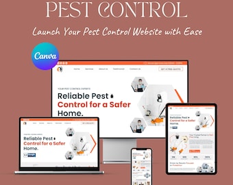 Pest Control Website Template – Ready to Launch in Minutes with Canva Easy Customization