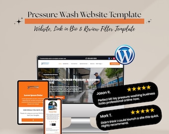Pressure Wash Website Template – Divi WordPress Theme for Power Washing, Cleaning & Exterior Services