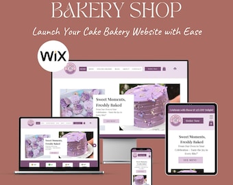 Websitesjabloon bakkerijwinkel Wix – SweetBite-ontwerp voor bakkerijen, cafés en banketbakkers