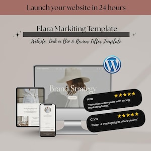 Marketing Agency WordPress Theme | Divi 5 Website, Link in Bio (Digital Download)