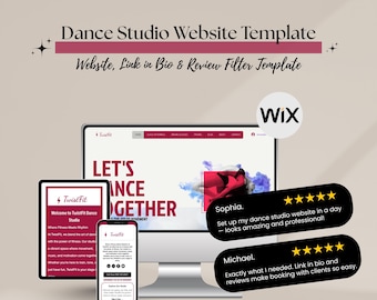 Websitesjabloon dansstudio – Wix-ontwerp voor dansscholen, instructeurs en fitnesslessen