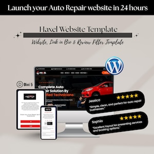 Auto Repair Website Template – Divi WordPress Theme for Mechanic, Garage & Car Service Shops