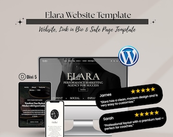 Marketing Agency WordPress Divi 5 Theme – Performance, Social Media (Digital Download)