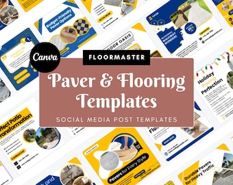Sjablonen voor sociale media met vloerbedekking – 40 Canva-ontwerpen voor Instagram en Facebook (vierkant, digitale download)