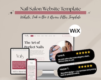 Nail Salon Website Template – Wix Design for Beauty Studios, Nail Artists & Spas