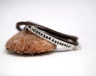 Personalized Leather Men Bracelet -CUSTOM