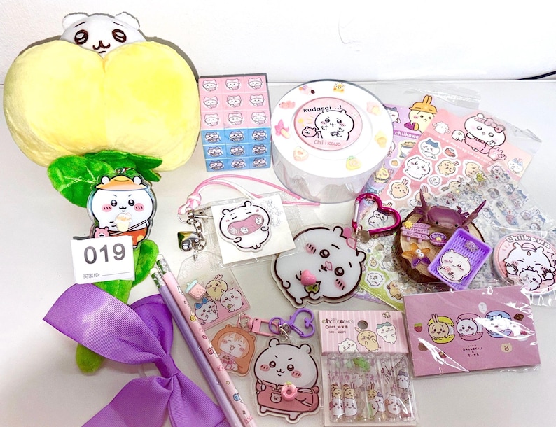Chiikawa Kawaii Bundle - Plush, Stickers, Charms, Stationery - Anime Set Set 19