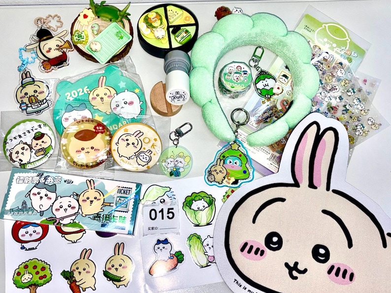Chiikawa Kawaii Bundle - Plush, Stickers, Charms, Stationery - Anime Set Set 15