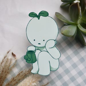 Pegatina de jardinería de Green Guy / Serie de domingos / para computadora portátil, funda de teléfono y tableta