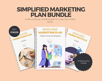 Simplified Marketing Plan Bundle - PDF | Digital Download