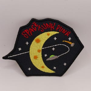 Space Punk Junk Patch: Sci-Fi UFO, Iron-On/Sew-On
