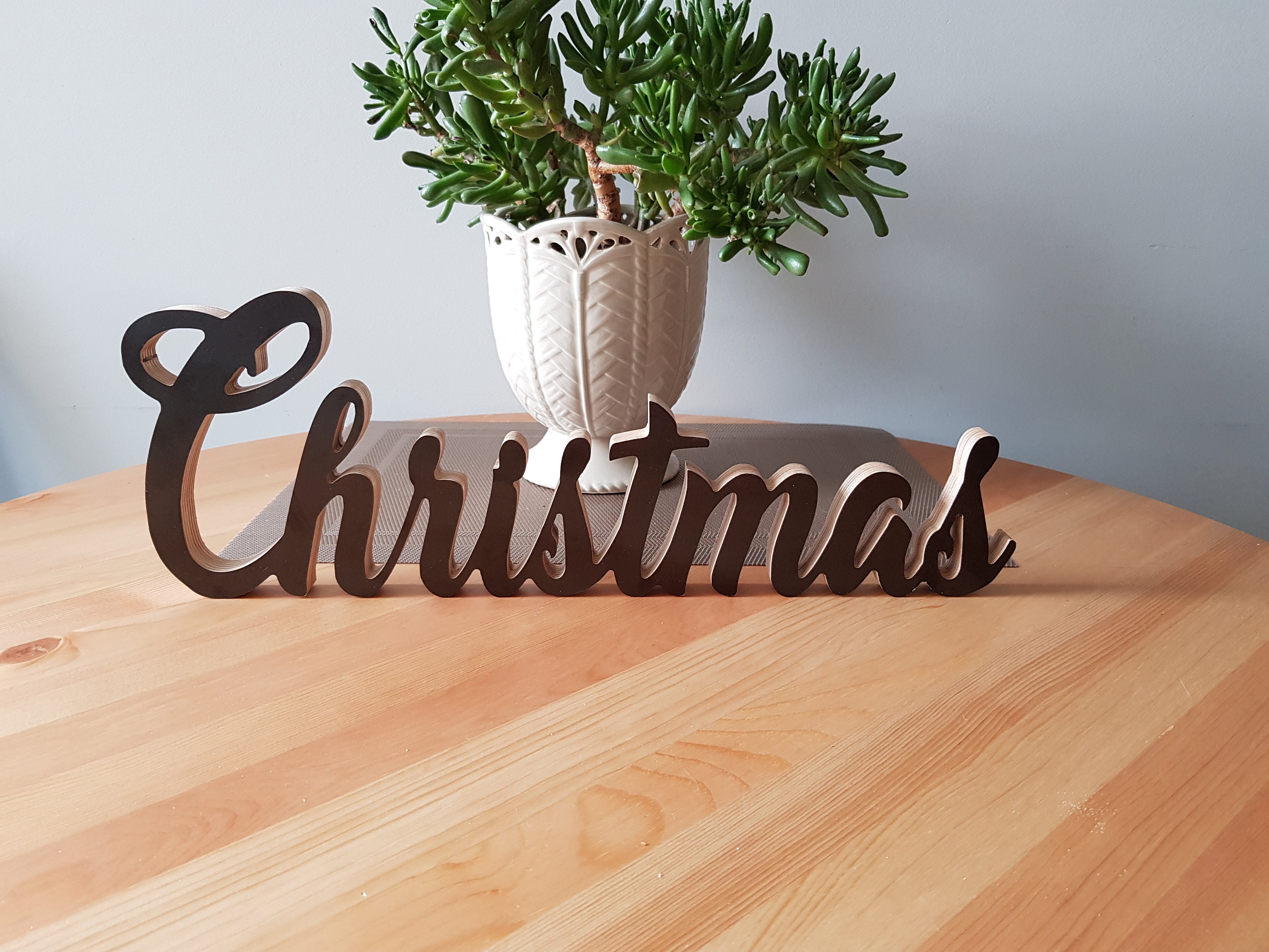 Custom Wood word for decoration wooden signs Christmas wood Etsy