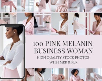 Pink Melanin Business Stock Photos: 100 Luxury Images (MRR PLR)