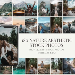 Nature Aesthetic Stock Photo Bundle MRR PLR | 180 Beautiful Nature Stock Images for Instagram Content & Reels | Faceless Digital Marketing.