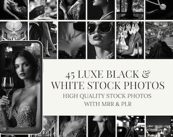 Luxury Black & White Stock Photos | Faceless Images, MRR PLR (Digital Download)