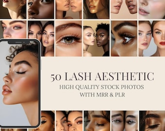 Lash Tech Photos | 50 images de beauté sans visage (MRR DPP)