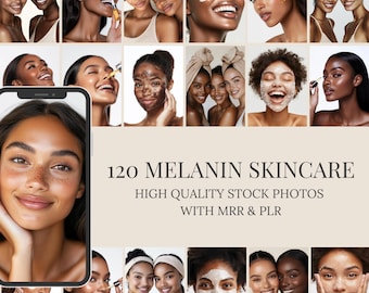 Melanin Skincare Stock Photos: Beauty & Wellness Images (MRR PLR)
