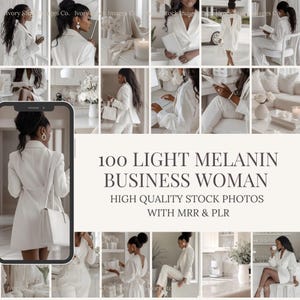 Melanin Stock Photos MRR PLR | Aesthetic Faceless Marketing | Ai Stock Images | Girl Boss Black & White Stock Photo Bundle | Instagram Reels