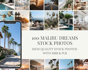 Malibu Beach Stock Photos | 100 Summer Images (MRR & PLR)