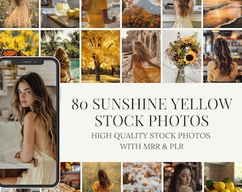 80 Yellow Stock Photos: Faceless Instagram Reels, MRR PLR