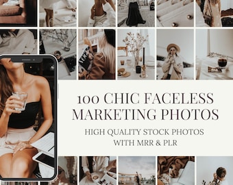 Minimalist Faceless Stock Photos: 100 Chic Marketing Images (MRR & PLR)