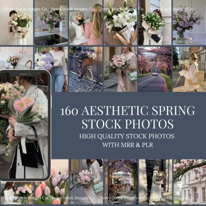 Faceless Spring Stock Photos | MRR PLR | Aesthetic Digital Marketing Images for Instagram | Spring Floral Content | Spring Summer Photos.