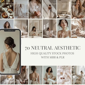 Neutral Aesthetic Stock Photos | Faceless Minimalistic Aesthetic Fashion Website Photos  | Luxury Beige Lifestyle Instagram Images | MRR PLR