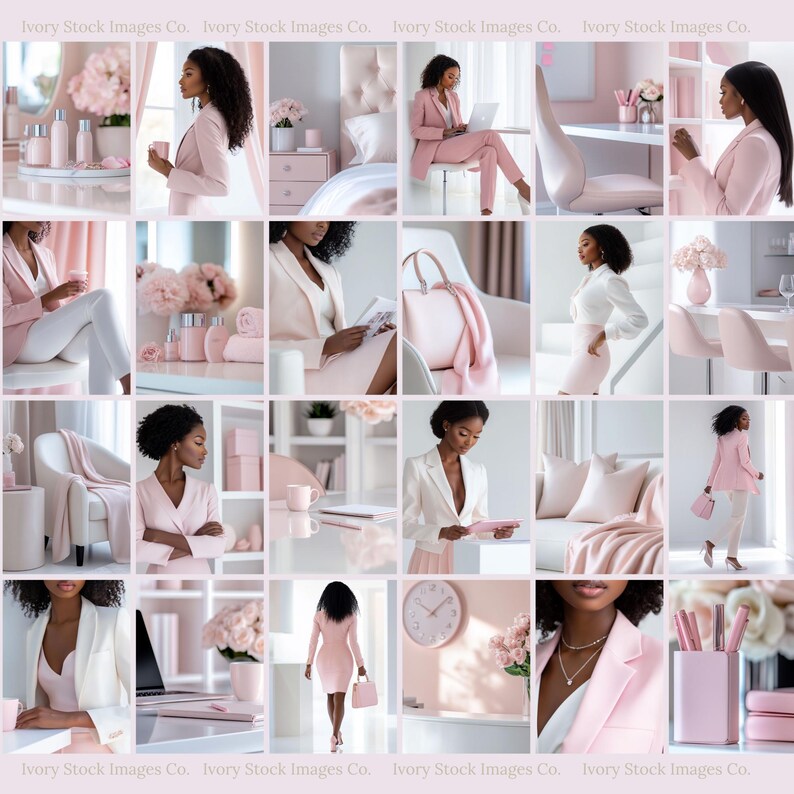 Pink Business Class Pink Melanin Business Stock Photos: 100 Luxury Images (MRR PLR) - Etsy