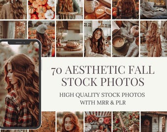 Cozy Autumn Stock Photos: Faceless Instagram Images (PLR MRR Digital Download Bundle)