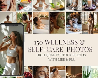 Wellness Stock Photos | 150 AI Images, Spa & Self-Care (MRR PLR Digital Download)
