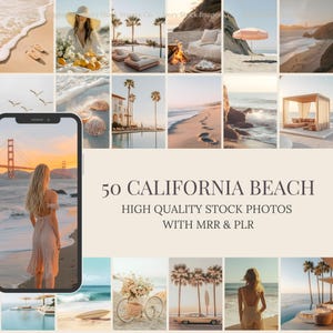 Beach Stock Photos MRR for Aesthetic Social Media | Vacation Content | Digital Marketing & Lifestyle Images | PLR Digital Products.