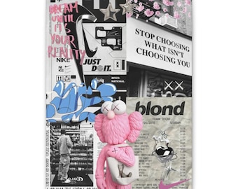 Art mural tendance Hypebeast - Impression sur toile motivante pour la maison et le bureau