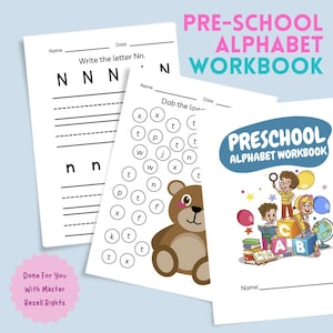 Kids Education Resources Teachers Parents Worksheets For Kids Classroom Activities  DFY Digital Product PLR MRR Master Resell Rights