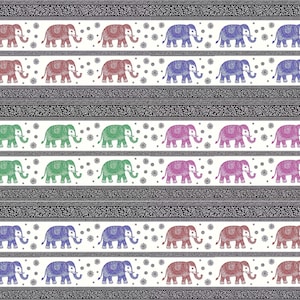 Elegant Thai Elephant Pattern: Cultural Digital Art (Digital Download)