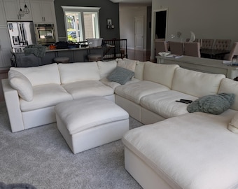 Liane Custom Sofa Covers Made to order in Linen belnd