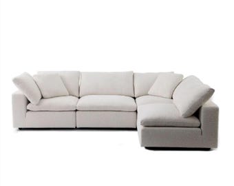 Custom Size Modular Sofa Cover | Soft Fur Upholstery Slipcover