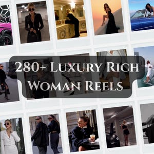 280+ Luxury Rich Woman Reels for Instagram, Faceless Digital Marketing Videos, Master Resell Rights, MRR/PLR, Canva
