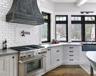 Aged zinc Range Hood